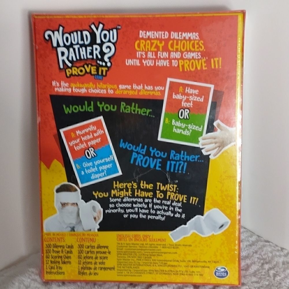 NIB Would You Rather? Prove It Game - Picture 2 of 5